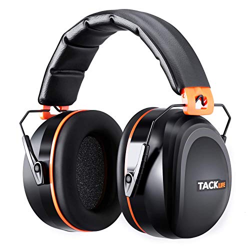 Noise Reduction Safety Ear Muffs, Tacklife [Reinforced] NRR 28dB Shooters Hearing Protection Ear Muffs, Adjustable Headband, Noise Cancelling Headphones for Kids and Adults - HNRE2