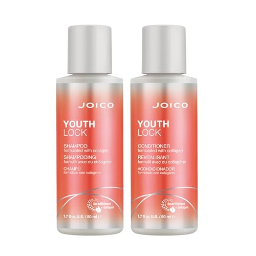 Joico YouthLock Set Formulated With Collagen | Youthful Body & Bounce | Reduce Breakage & Frizz | Soften & Detangle Hair | Boost Shine | Sulfate Free | With Arginine