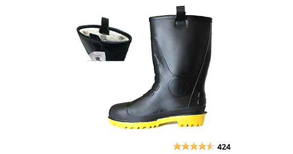 L\u0026M Mens Waterproof Fur Interior Rubber 