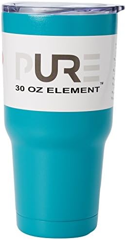 PURE Drinkware Pwdr-30E-PC12 Triple Insulated Stainless Steel Travel Tumbler, 30 oz, Sea foam
