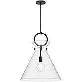 Alora Mood PD412518MBCL Emerson Pendant, Matte Black/Clear Glass