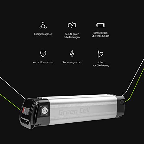 Green Cell E-Bike Akku 36V 10.4Ah 374Wh Lithium Ionen für 250W Silverfish Elektrofahrrad 2 Pin für Zündapp, Telefunken… – Bild 2