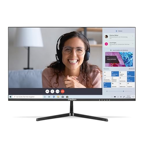 PC Monitor 24 Zoll (60,5 cm PC Bildschirm, Full HD, HDR, HDMI TV Anschluss, DisplayPort, 1080p Computer Display, 16:9, P54242 MD 20152)