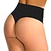 FIRSTLIKE Women Waist Cincher Girdle Tummy Slimmer Sexy Thong Panty Shapewear Black
