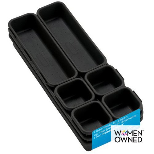 Made Smart 9-piece Interlocking Bin Pack - Black