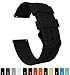 Barton Silicone Quick Release - Black Buckle - 16mm, 18mm, 20mm, 22mm, 24mm - Silky Soft Rubber Watch Bands