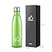 Terra Hiker Insulation Water Bottle, Double Walled Vacuum Stainless Steel Water Bottle, Condensation Free, BPA Free, for Sports & Outdoors, 18 oz/500 ml (Green)