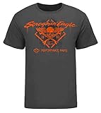 Harley-Davidson Men's Screamin' Eagle Paint Drip Skull T-Shirt, Gray HARLMT0225