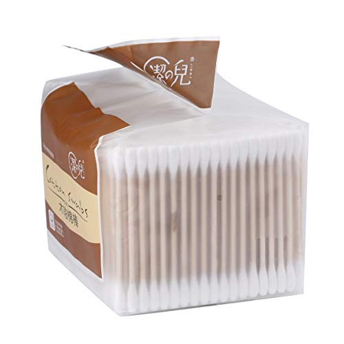 500PCS/SET Natural Cotton Swabs Double Head Wood Sticks Nose Ears Cleaning Cosmetics Health Care Cotton Buds