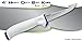 American Angler Delta Series Heavy Duty Saltwater 4-Inch Bait Knife with Gut Hook and Line Cutter – German Stainless Steel Fish Knife with No-Slip Grip, 30104DS