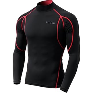 TSLA Men's UPF 50+ Long Sleeve Rash Guard, UV/SPF Quick Dry Swim Shirt, Water Surf Swimming Shirts