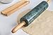Fox Run Marble Rolling Pin and Base, Green 2.5 x 18 x 3 inches