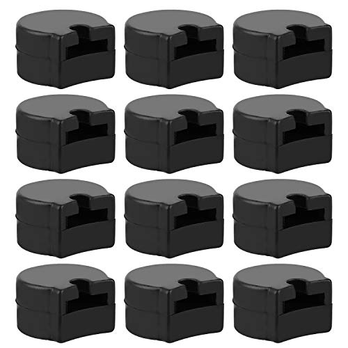 Clarinet Thumb Rest Cushion Protector 12PCS Comfortable Black Rubber Thumb Rest Cushion Protector for Clarinets