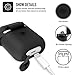 Bqmte Newest 2019 AirPods Case [Front LED Visible] Soft Silicone Protective AirPods Accessories Cover Compatible for AirPods 2 Wireless Charging Case (Black)