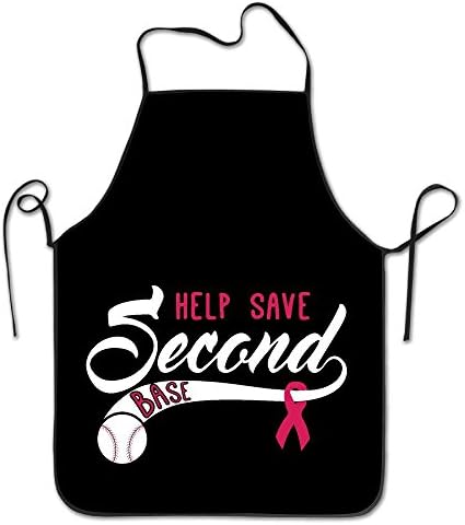 starorlando art Support 2nd Base Save The Boobies BBQ Kitchen Cooking Apron