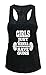 Tough Cookie's Women's Girls Just Wanna Have Guns Workout Burnout Tank Top (Small, Black)