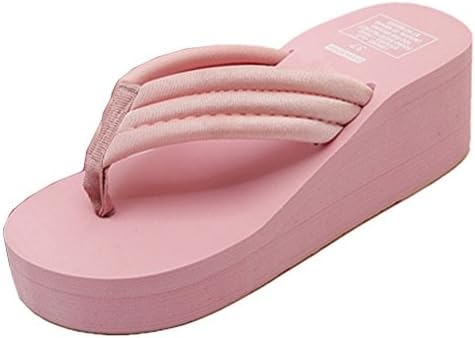 ANBOVER Womens High Wedge Beach Sandals Summer Thong Flip Flops