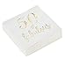BLUE PANDA 50th Birthday Napkins for Women - 5 x 5 in, White, 3-Ply, Pack of 50 - Gold Foil 50 & Fabulous Design, Cocktail Napkins, Absorbent Party Tableware