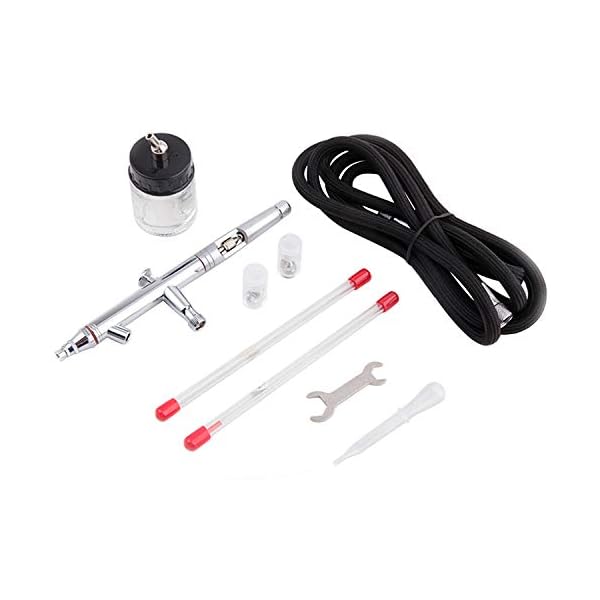 Fengda Profi Gravity Double Action Airbrush Pistole FE-182K Kit fÃ¼r Kunst Tattoo Nailart Make up Handwerk Kuchen Spray Modellbau Tool mit Airbrush Reinigung Set