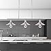Wellmet 3 Lights Modern Pendant Lighting for Kitchen Island, Farmhouse Chandelier Dining Room Lighting Fixtures Hanging with Brushed Nickel Finish,Chandeliers Height Adjustable for Pool Table (Silver)