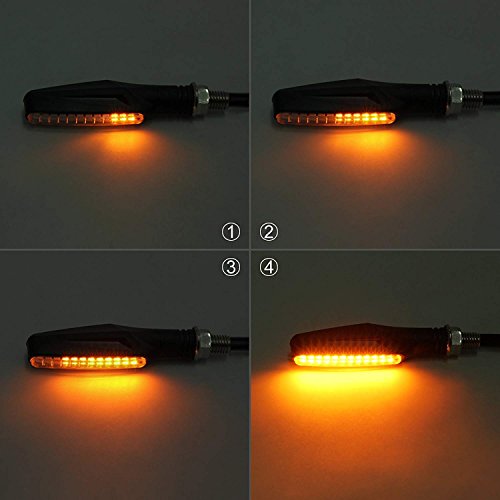 Yizhet Knipperlichten 12 Volt voor Motorfiets LED Richtingaanwijzers Vloeiende Universele Waterdichte Indicator met… - Image 6
