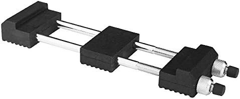 Hold The Stone | 2 Pcs Superb Sharpening Stone Holder, Prime Grade Stainless Steel and Silicone Material, Anti-Slip for Easy Honing, Black and Silver Combination 510.02