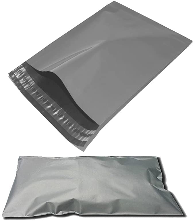 25 Strong Grey Plastic Mailing Post Poly Postage Bags with Self Seal ALL SIZES (9 x 12 inch (230 x 300 mm ))