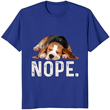 Mens Nope Lazy Beagle Dog Lover Gift T-Shirt Large Royal Blue
