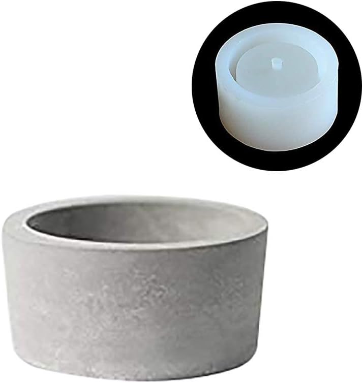 Silicon Plant Pot Moulds Concrete Molds for Flower Pot Making Handmade Craft Garden Decorating Tools, Platinum,Random