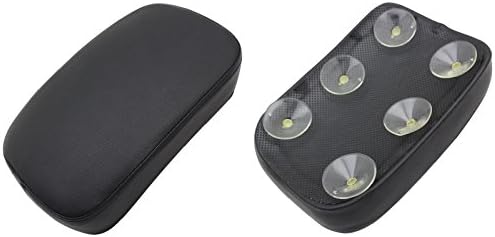 Rectangular Rear Pillion Passenger 6 Suction Cup Pad Seat For Harley Davidson Custom Chopper Bike