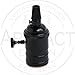 Metal Shell Medium Base Incandescent Vintage Light Socket Lamp Holder with Removable Dimmer Knob , Great For Industrial Vintage DIY Projects (Black 3-Way)
