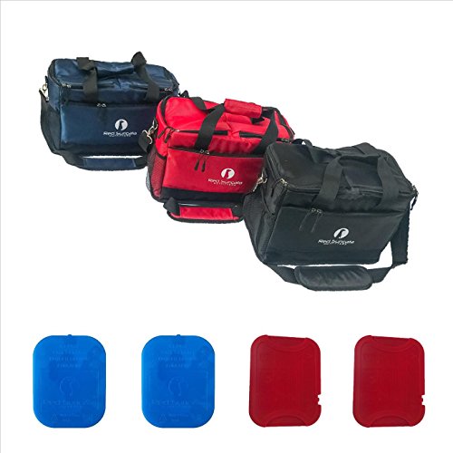 Red Suricata Meal Prep Bag - For Men | Large (14L) Dual Cooler & Heated Lunch Box for Adults | FREE 2 Hot Packs & 2 Ice Packs | 2 Insulated Compartments | Loncheras Para Comida Adultos (Fiery Red)