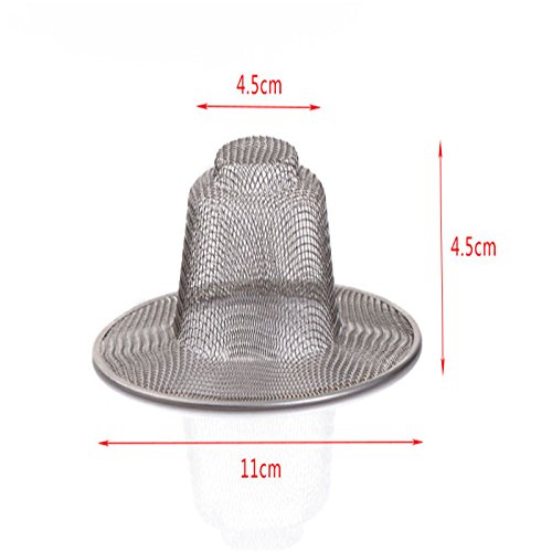 Bathroom Accessories Sets - 1 Pc Stainless Steel Mesh Sink Strainer Drain Stopper Trap Bathroom - Cabinets Lights Bathroom Organizer Stainless Shelf Basket Toilet Sponges Drying Holder Washin - Thumbnail 2