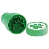 Lot Of 6 Green Dog Puppy Paw Print Mini Stampers