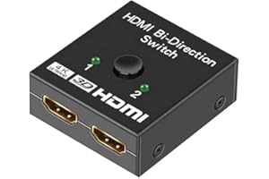 ZHIYUEN® HDMI Switch 2 to 1 out 4K HDMI 2.0 Splitter, HDMI Switcher 2 in 1 out or 1 in 2 out HDMI 2 Port Selector Box, Suppor