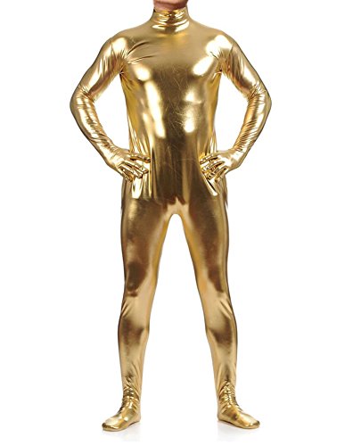 WOLF UNITARD Shiny Metallic Unitard Zentai Bodysuit