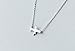 Helen de Lete Original Frosted Women's Airplane 925 Sterling Silver Collar Necklace for Women