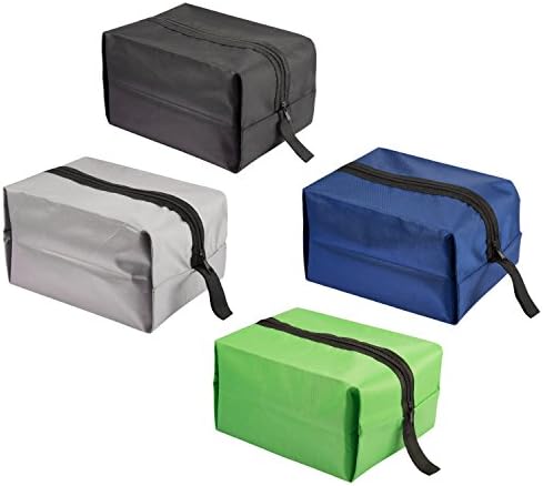 Travel Shoe Bags, Portable Nylon Travel Shoe Tote Bags with Zipper Closure (4 Pack)