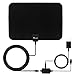 Reignet TV Antenna Amplified Indoor HDTV Antenna 50 to 70 Mile Range with Detachable Amplifier Signal Booster and 16.5FT Coax Cable - Black