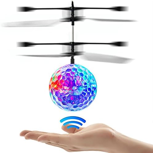 Flying Ball Toys for 7 8 11 14 Year Old Boys Girls - Kids Gifts RC Remote Control Airplane LED Magic