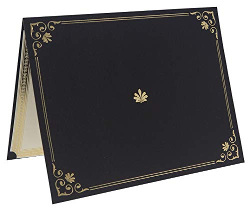 image for Bargain Paradise Certificate Holder - 25 Black Paper Certificate Holde