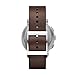 Skagen Connected Men's Hagen Stainless Steel and Leather Hybrid Smartwatch, Color: Silver-Tone, Dark Brown (Model: SKT1110)
