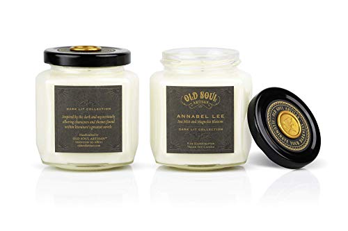 Book of Spells - Old Book Lovers Candle - Antique Library Spellbook Scented Bookish Literary Gift for Bookworms, Readers, Writers, and Literature Bibliophile - 12oz Vegan Soy