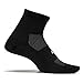 Feetures High Performance Ultra Light Cushion Quarter Sock - Moisture-Wicking Athletic Socks - Black, M (1 Pair)