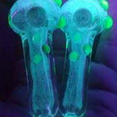 4" Inch Heavy Glass Glow In Dark Spoon