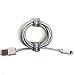 Apple MFi Certified - Lightning to USB Braided Cable with Aluminum Housing Color: Silver