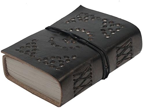 Handmade Paper Leather Diary Journal with Cut Work , Black Color, Perfect Christmas Gifts/Thanksgiving Gifts