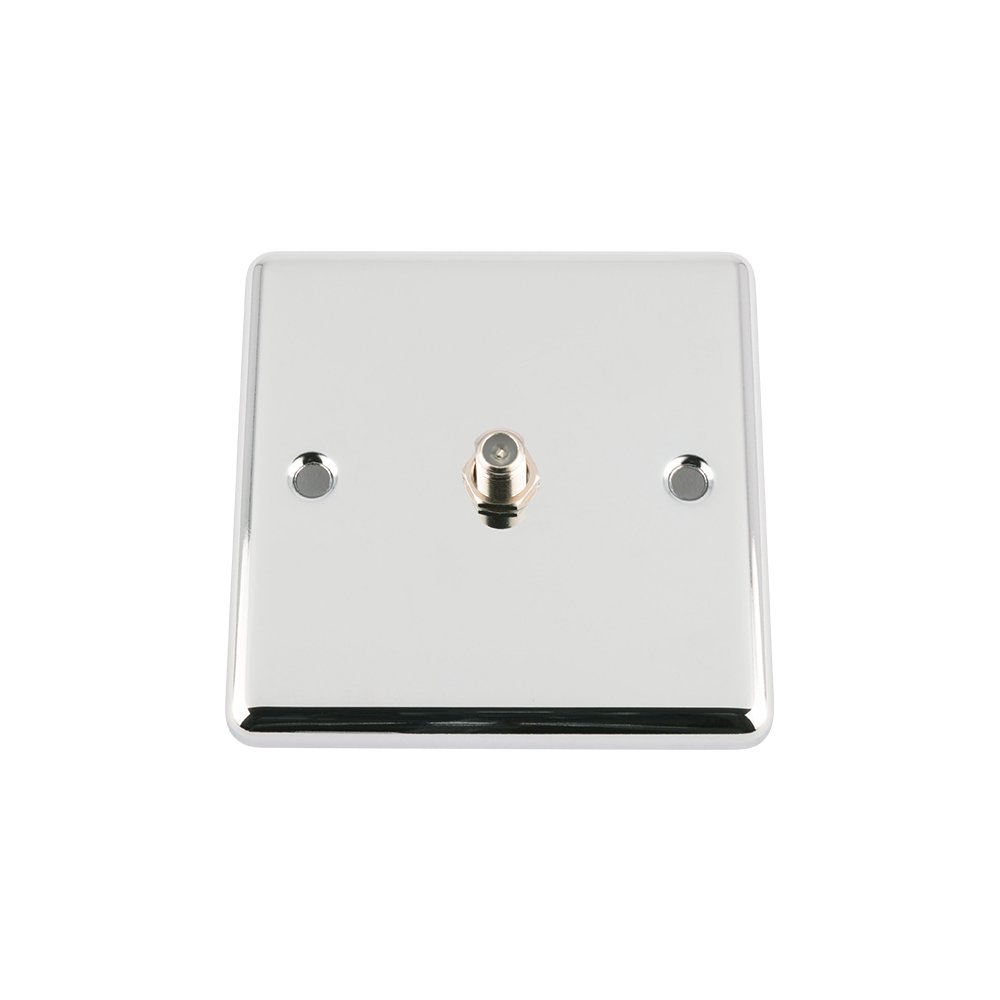 Sky Satellite Socket Single 1 Gang - Polished Chrome - Classic