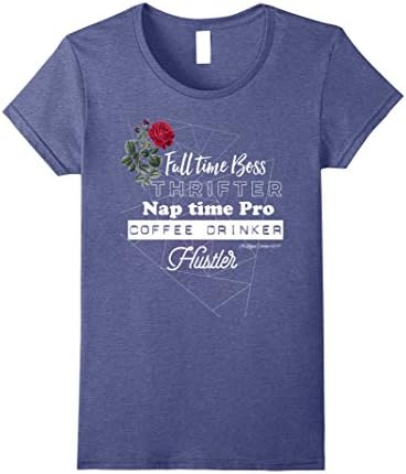 Womens Hustling Boss Thrift T-shirt Unisex  Medium Heather Blue