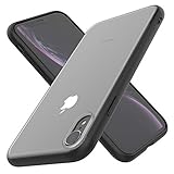 RORSOU iPhone XR Case, Thin and Slim Soft PC Coated Non Slip Matte Surface Case for for Apple iPhone XR 6.1 Inch (2018) - Translucent and Black